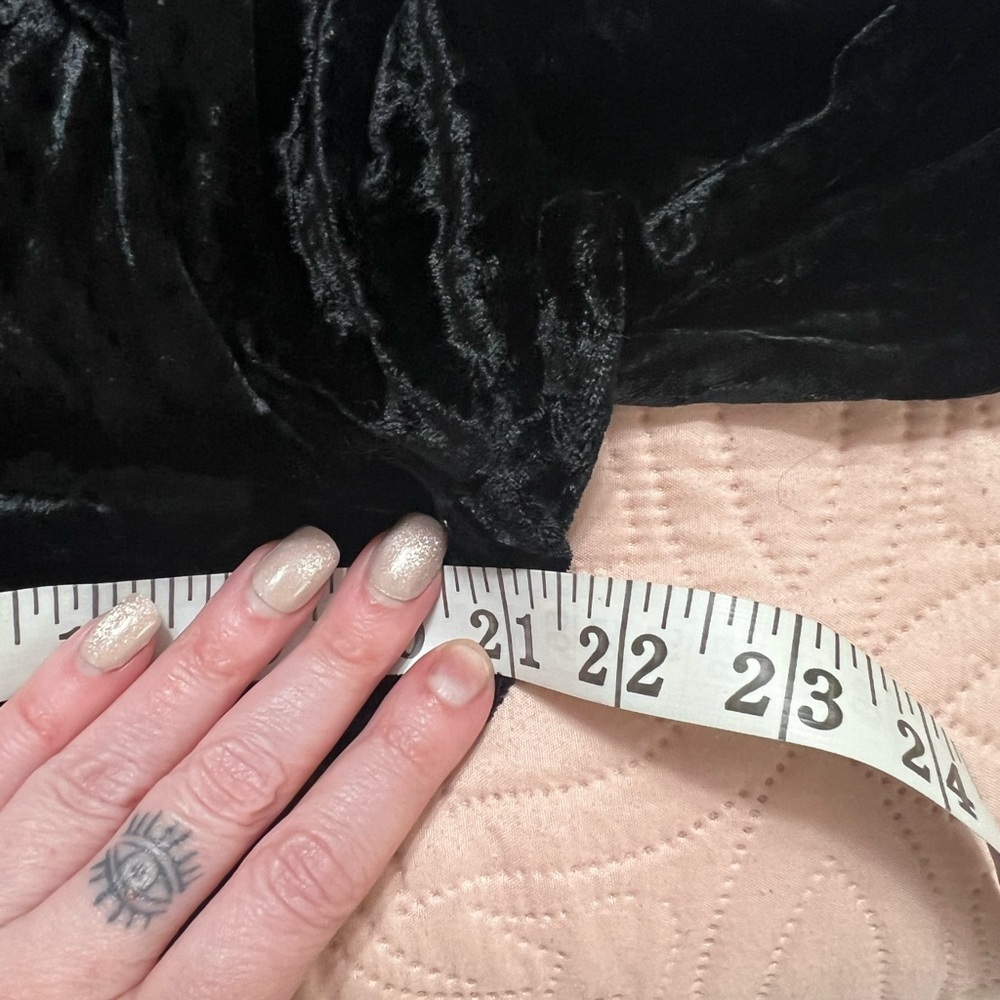 1990s Vintage Katharine Hamnett Black Velvet Wiggle Dress Medium - Picture 7 of 16